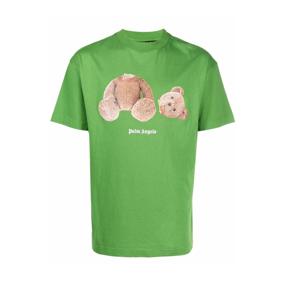 商品Palm Angels|PALM ANGELS 男绿色短袖T恤 PMAA001-F21JE-R023-5560,价格¥1637,第1张图片