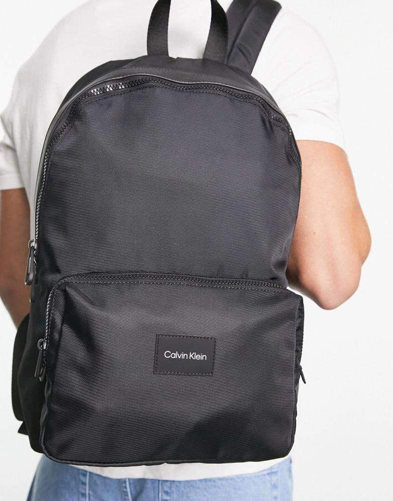 商品Calvin Klein|Calvin Klein logo campus backpack in black,价格¥752,第3张图片详细描述