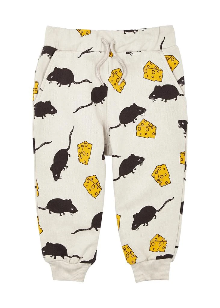 商品Mini Rodini|KIDS Grey printed cotton sweatpants,价格¥209,第1张图片