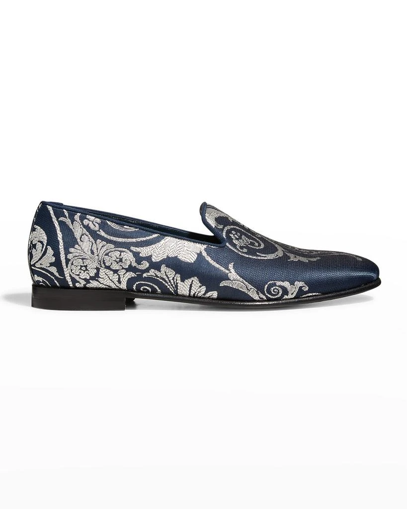 商品Manolo Blahnik|Men's Mario Embroidered Loafers,价格¥3002,第1张图片