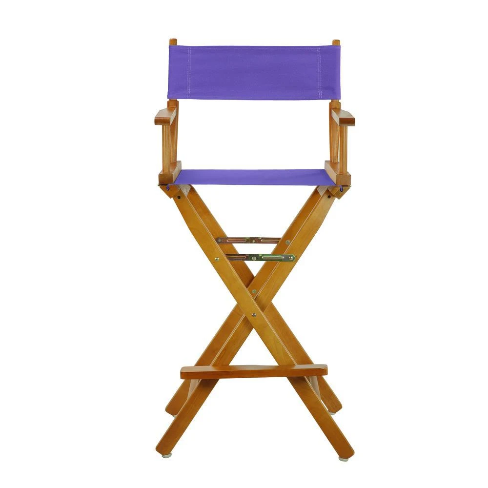 商品Casual Home|30" Director's Chair Honey Oak Frame-Purple Canvas,价格¥792,第1张图片