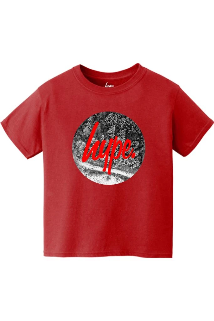 商品Fulfill Engine|HYPE KIDS RED SCRIPT CIRCLE B&W BIRDSEYE T-SHIRT,价格¥176,第1张图片