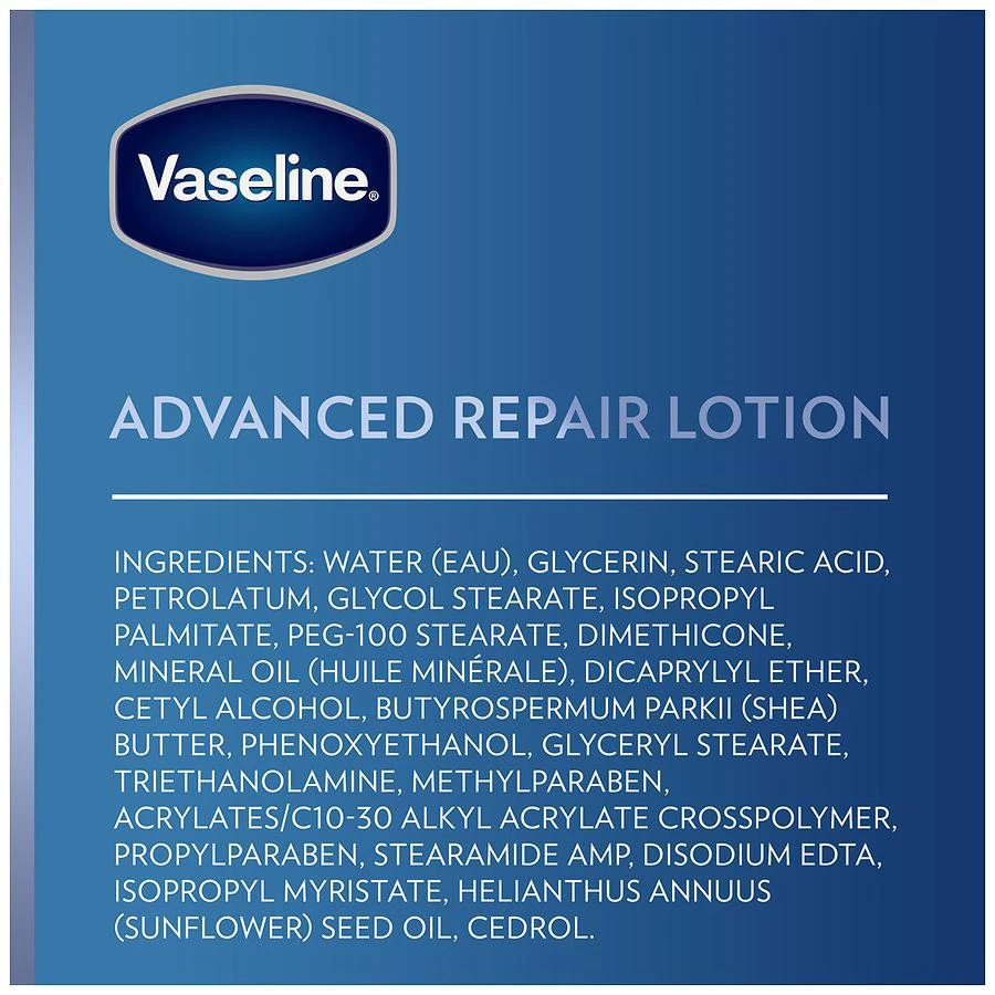 商品Vaseline|Advanced Repair Body Lotion Unscented,价格¥82,第4张图片详细描述