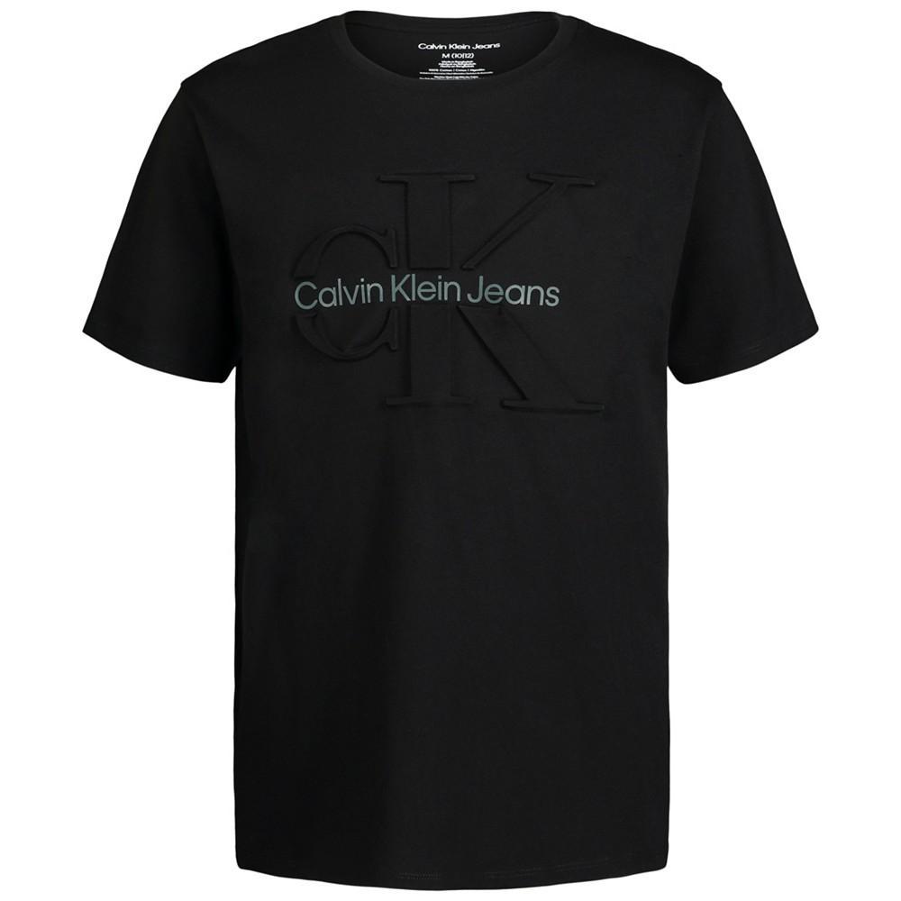 商品Calvin Klein|Big Boys Debossed Monogram Short Sleeve T-shirt,价格¥92,第1张图片