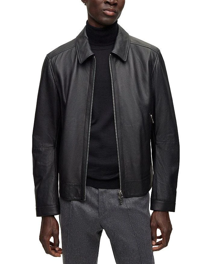 商品Hugo Boss|Mapson Leather Jacket,价格¥4820,第3张图片详细描述