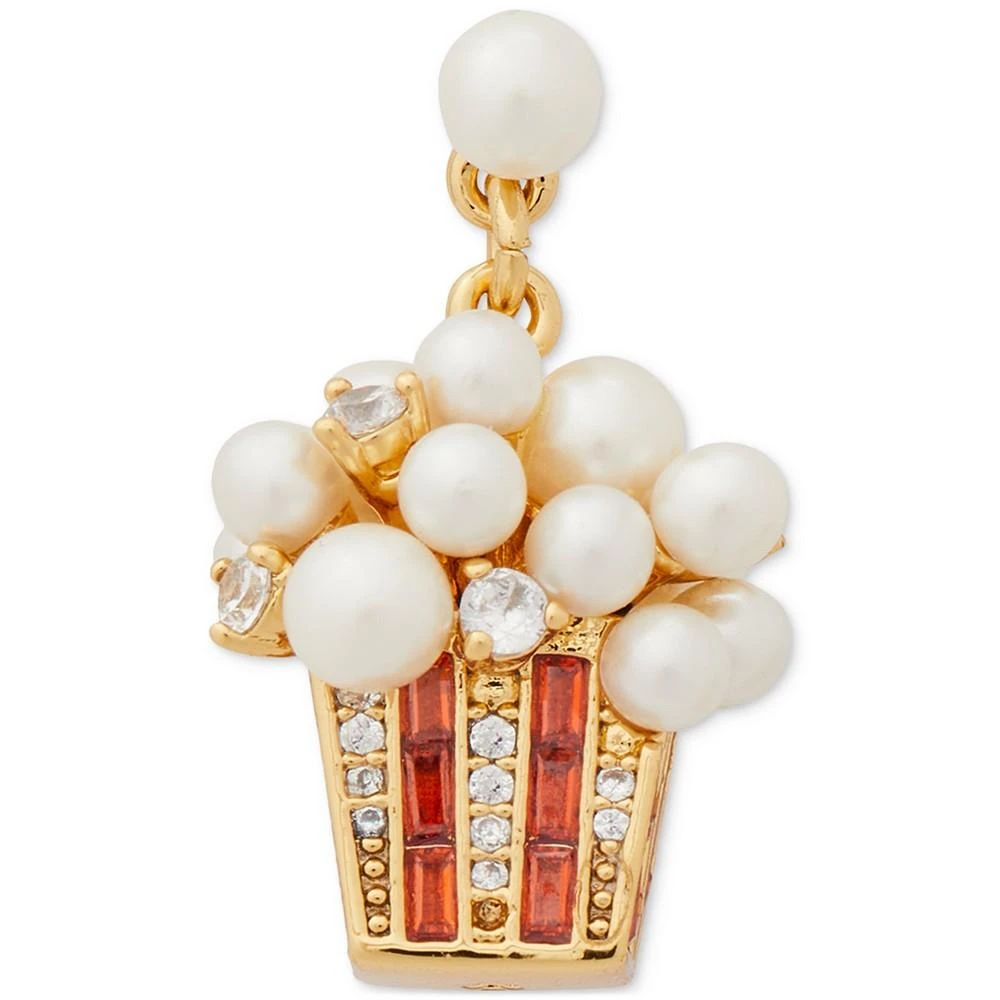 商品Kate Spade|Gold-Tone Crystal & Imitation Pearl Popcorn Drop Earrings,价格¥583,第2张图片详细描述