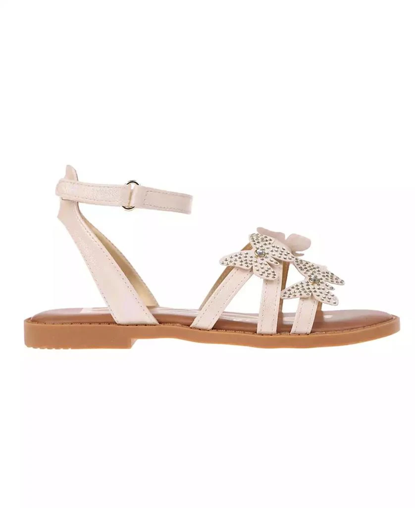 Big Girl's Strappy Sandal with Rhinestone Butterfly Appliques Polyurethane Sandals 商品