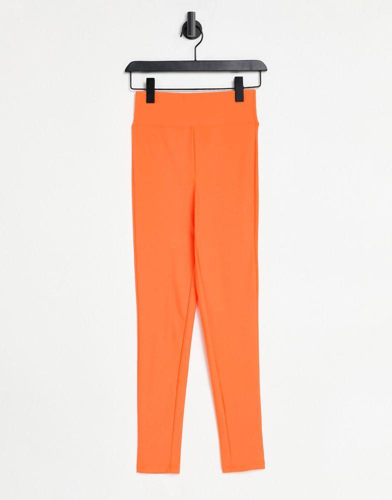 商品ASOS|ASOS DESIGN Halloween legging with high waist in matte sheen in orange,价格¥50,第1张图片