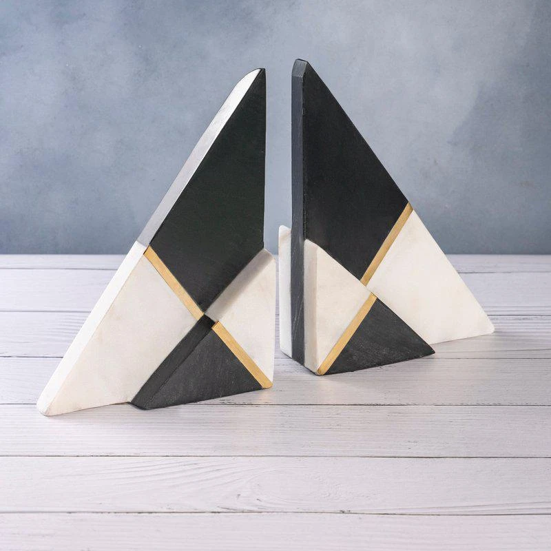 商品GAURI KOHLI|Kaavin Marble Bookends Set Of 2,价格¥603,第1张图片