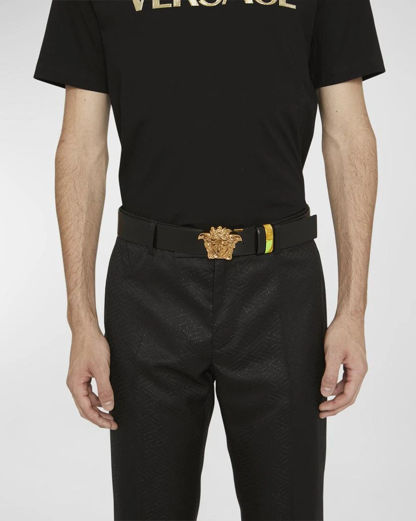 商品Versace|Men's Medusa Head Reversible Leather Belt,价格¥2256,第3张图片详细描述