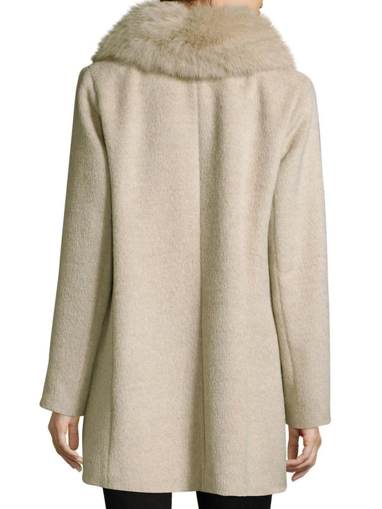 商品Sofia Cashmere|Fox Fur-Trimmed Collar Car Coat,价格¥4184,第2张图片详细描述