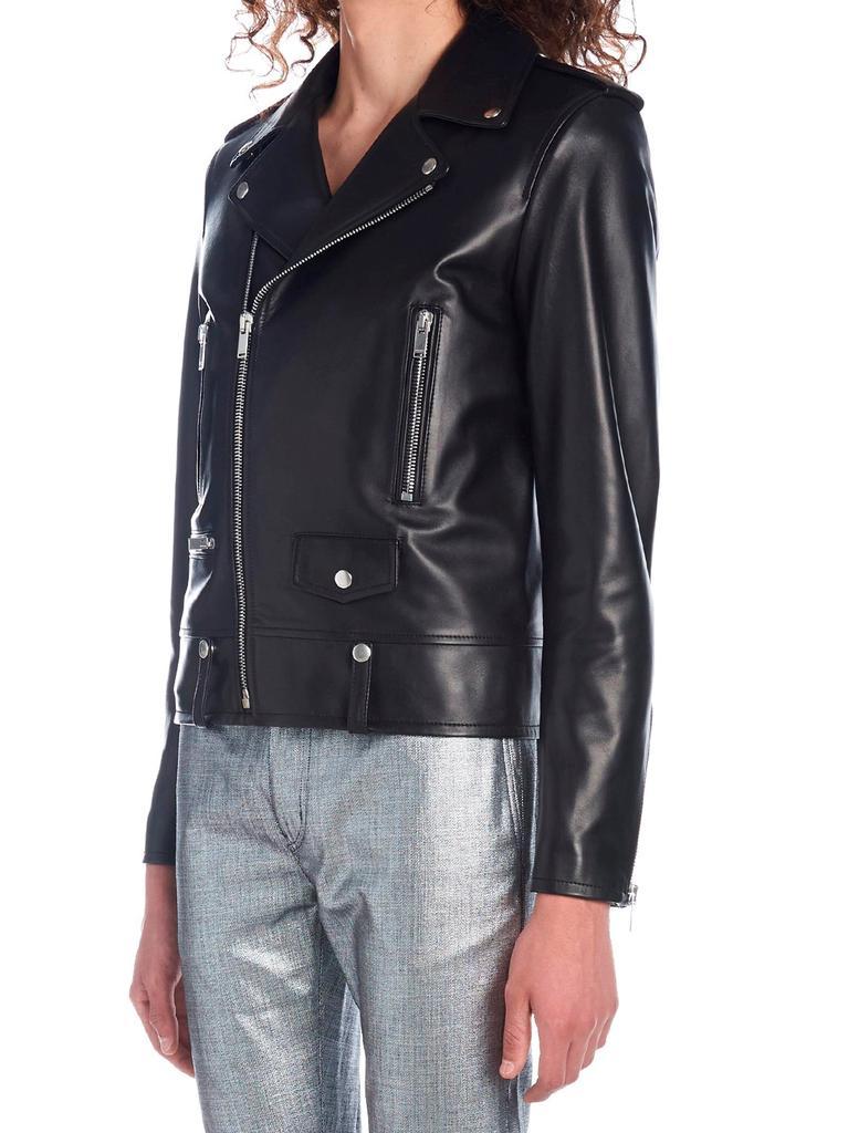 商品Yves Saint Laurent|Saint L AU Rent Men's  Black Leather Jacket,价格¥26488,第6张图片详细描述