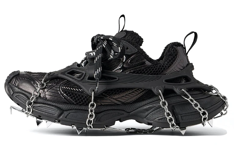 商品[国内直发] Balenciaga|巴黎世家 3XL 舒适加绒圆头系带 低帮 老爹鞋 男款 黑色,价格¥8196,第1张图片