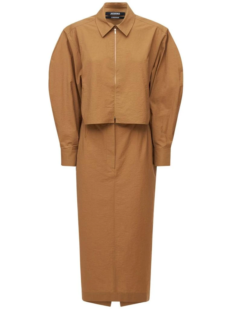 商品Jacquemus|La Robe Uzco Cotton Canvas Midi Dress,价格¥1533,第1张图片