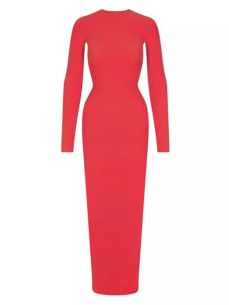 商品SKIMS|Fits Everybody Crewneck Long-Sleeve Dress,价格¥650,第1张图片详细描述