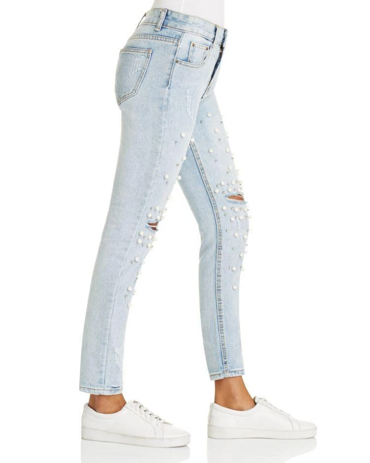 商品Sadie & Sage|Pearl-Embellished High Rise Jeans,价格¥184,第3张图片详细描述