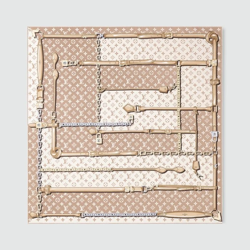商品Louis Vuitton|【预售3-7天】LV/路易威登 女士沙色真丝丝巾,价格¥4362,第1张图片