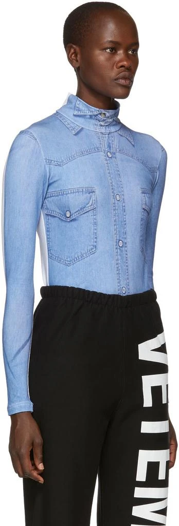 商品Vetements|Blue Shirt Print Bodysuit,价格¥3548,第2张图片详细描述