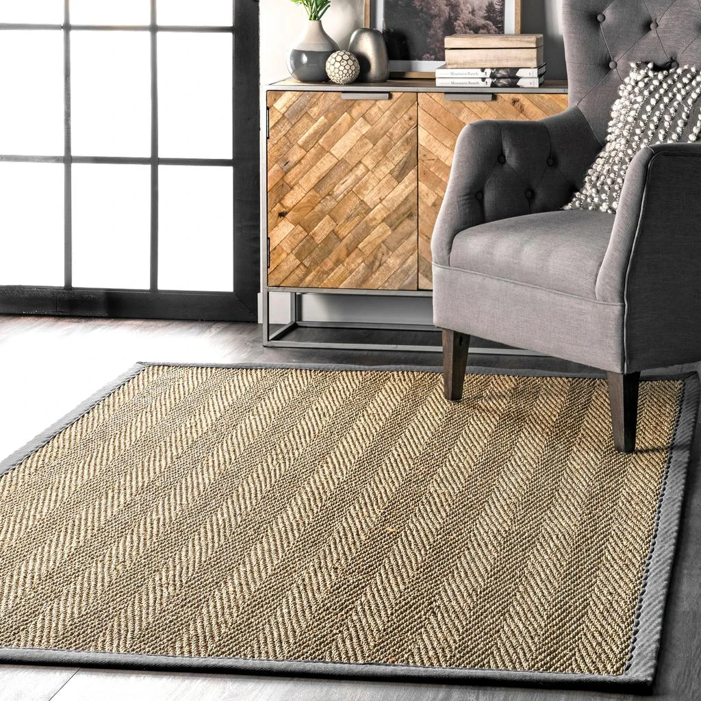 Larnaca Seagrass Herringbone Indoor/Outdoor Area Rug 商品