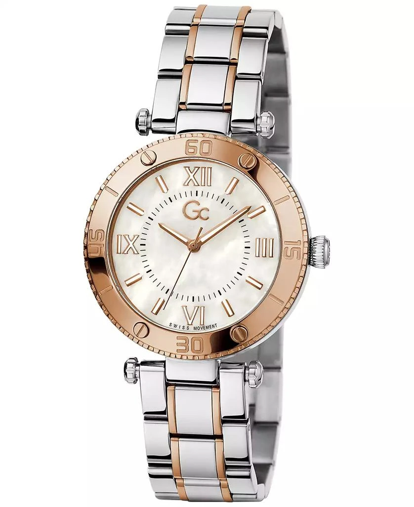 商品GUESS|Gc Muse Women's Swiss Two-Tone Stainless Steel Bracelet Watch 34mm,价格¥2805,第5张图片详细描述