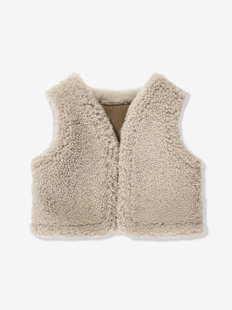 商品Bonpoint|Bonpoint Baby Barra Faux Shearling Gilet in Brown,价格¥1776,第3张图片详细描述