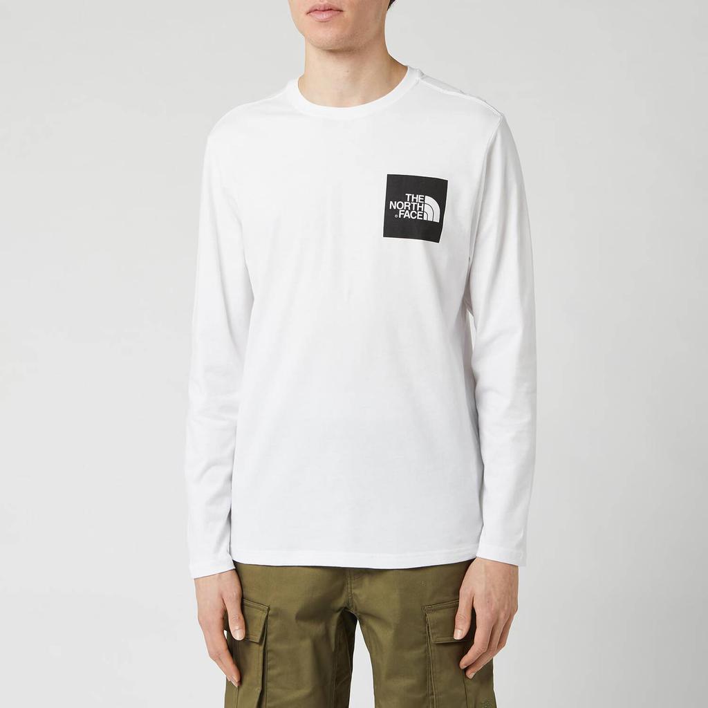 The North Face Men's Long Sleeve Fine T-Shirt - TNF White商品第1张图片规格展示