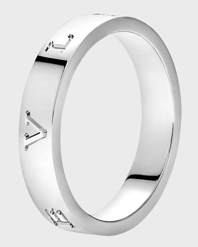 商品BVLGARI|BULGARI BULGARI Plain Band Ring in 18K White Gold, EU 62 / US 10,价格¥10802,第1张图片