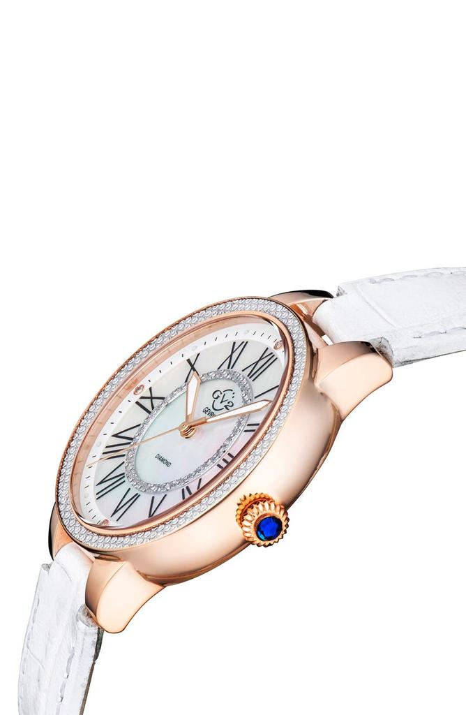 Women's Astor II Swiss Diamond Leather Strap Watch, 36mm - 0.0193 ctw商品第3张图片规格展示
