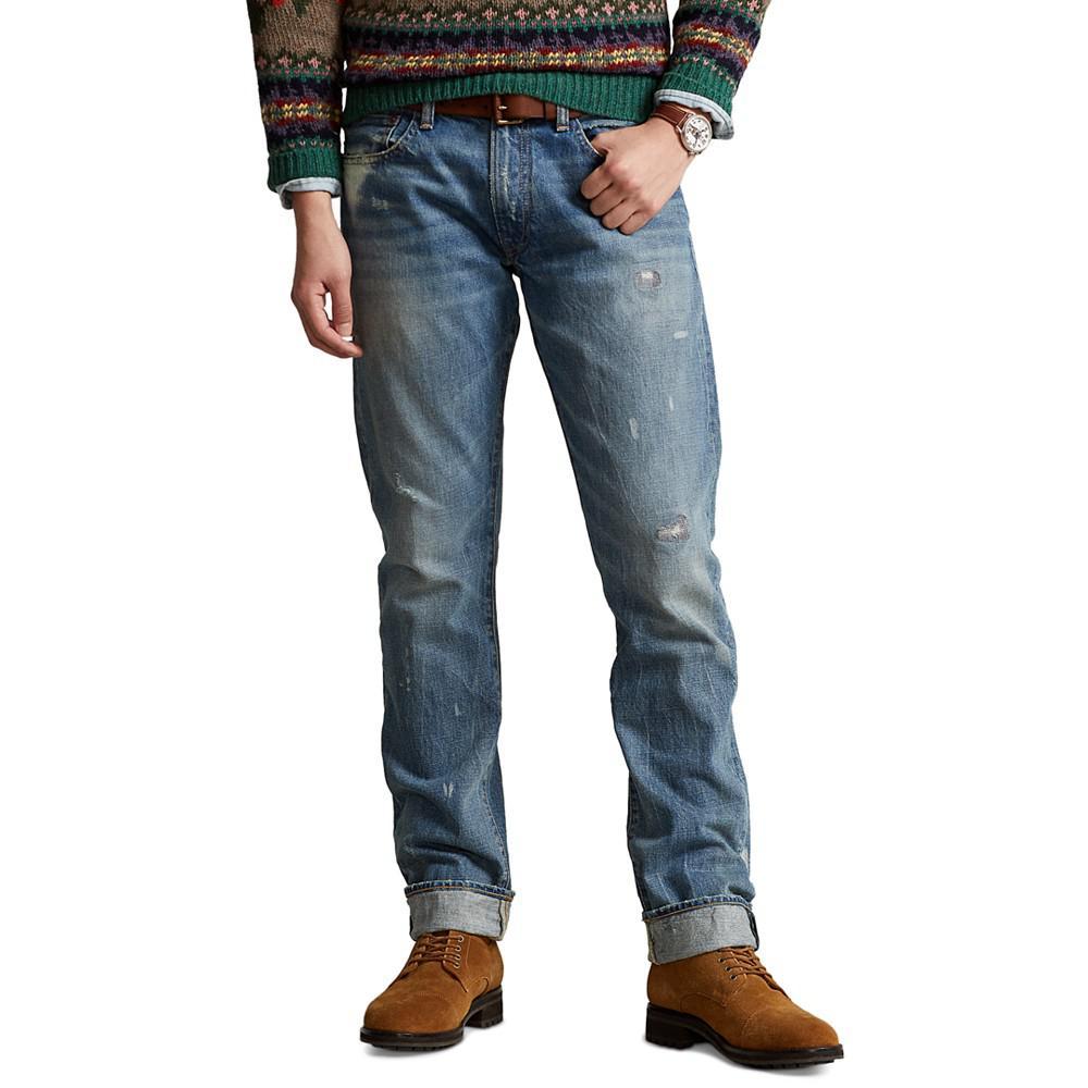 商品Ralph Lauren|Men's Varick Slim Straight Distressed Jeans,价格¥935,第1张图片
