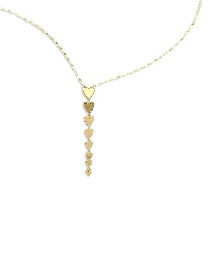 商品Bloomingdale's|Graduated Heart Pendant Necklace in 14K Yellow Gold, 18",价格¥2258,第1张图片