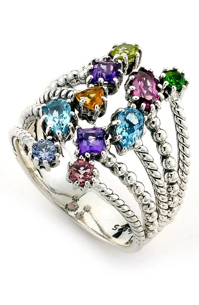 商品SAMUEL B.|Sterling Silver Multi Row Gemstone Ring,价格¥824,第1张图片