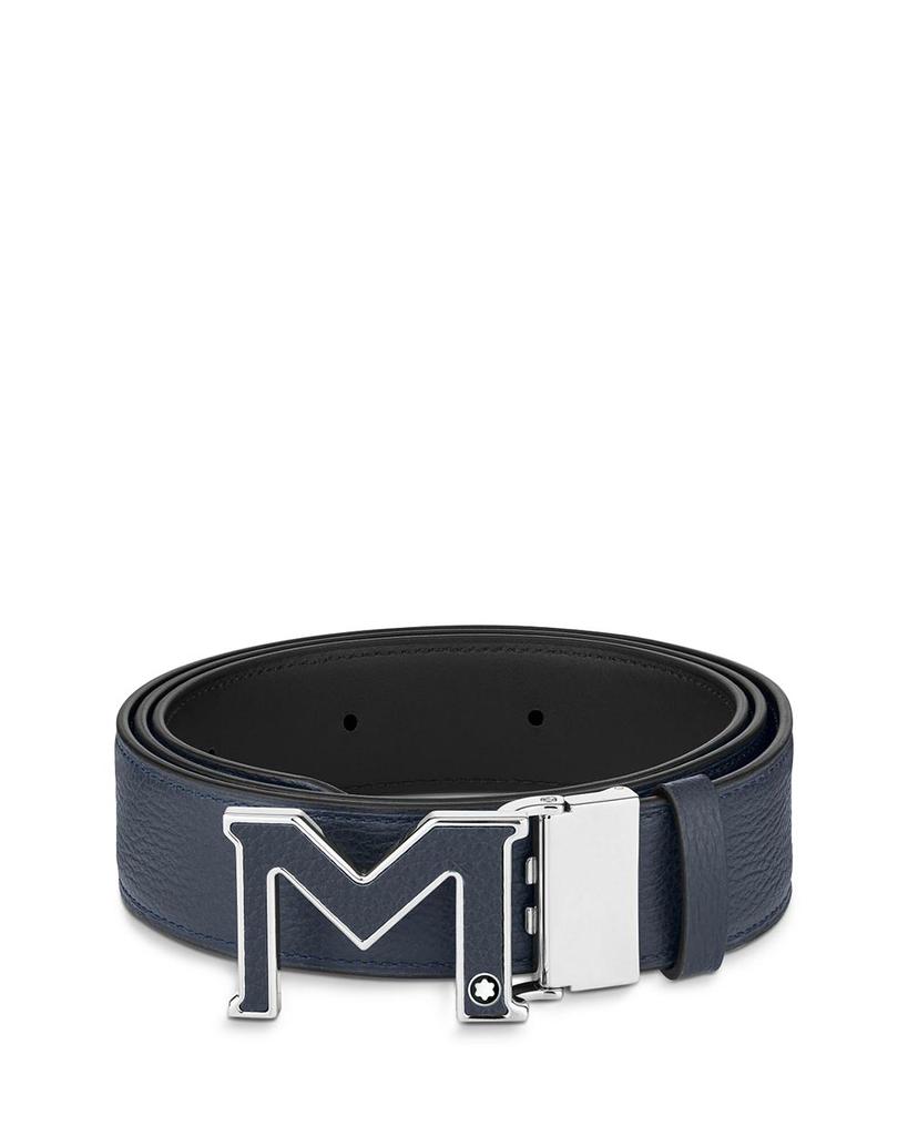 M Buckle Reversible Leather Belt商品第1张图片规格展示
