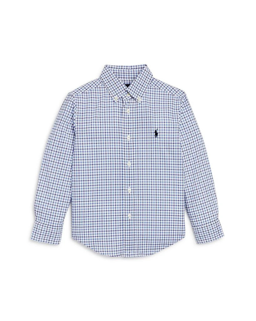 商品Ralph Lauren|Ralph Lauren Boys' Windowpane Check Button-Down Shirt - Little Kid, Big Kid,价格¥412,第1张图片详细描述