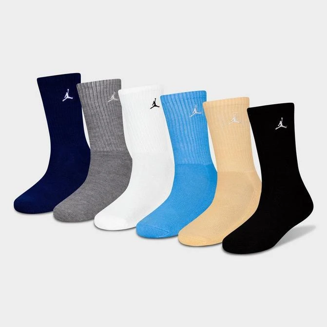 商品Jordan|Youth Jordan Everyday Essentials Crew Socks (6-Pack),价格¥113,第1张图片