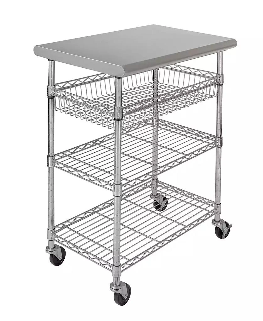 商品Seville Classics|Stainless-Steel Top Utility Cart, NSF Certified,价格¥1712,第1张图片