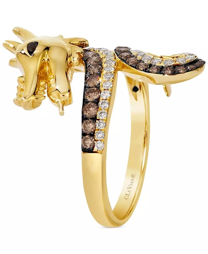 商品Le Vian|Chocolate Diamond, Nude Diamond, & Blackberry Diamond Dragon Ring (3/4 ct. t.w.) in 14k Gold,价格¥35481,第2张图片详细描述