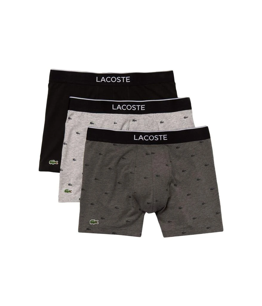 商品Lacoste|Boxer Briefs 3-Pack Casual Lifestyle All Over Print Croc,价格¥310,第1张图片