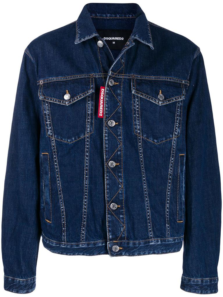 Dsquared2 Over Jean Denim Jacket Coats & Jackets Man商品第1张图片规格展示