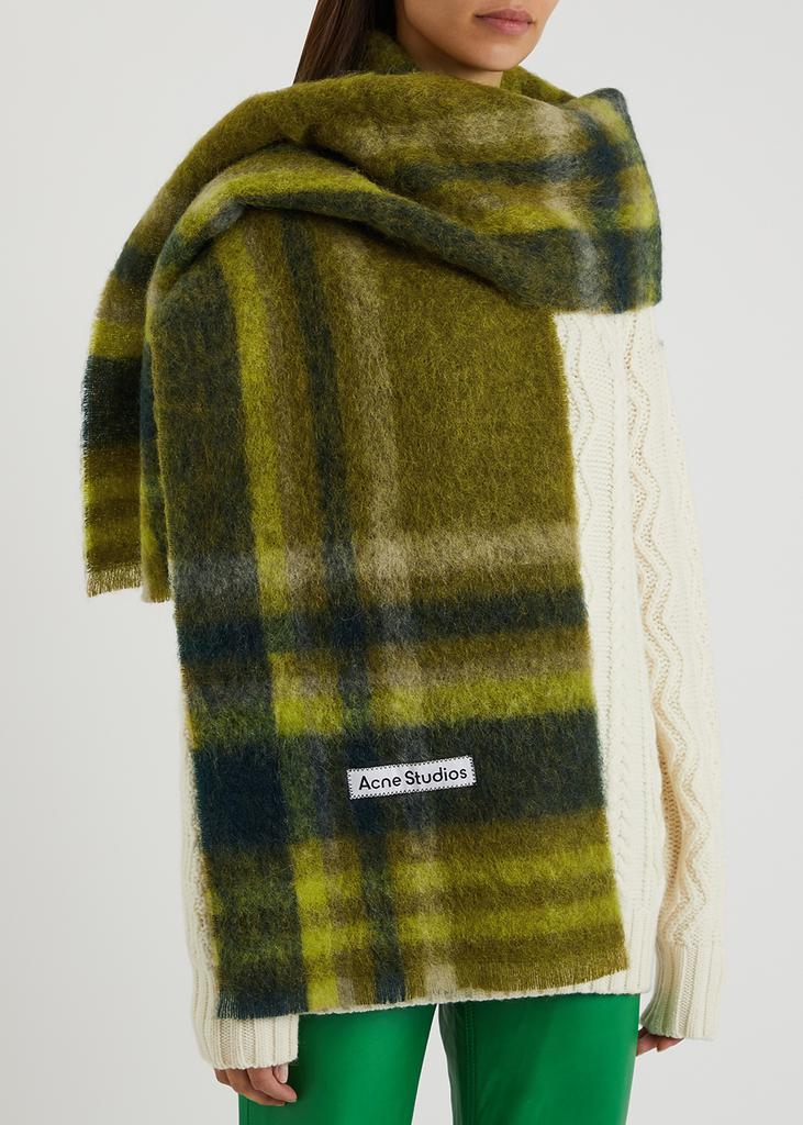 商品Acne Studios|Vanna tartan alpaca-blend scarf,价格¥1843,第4张图片详细描述
