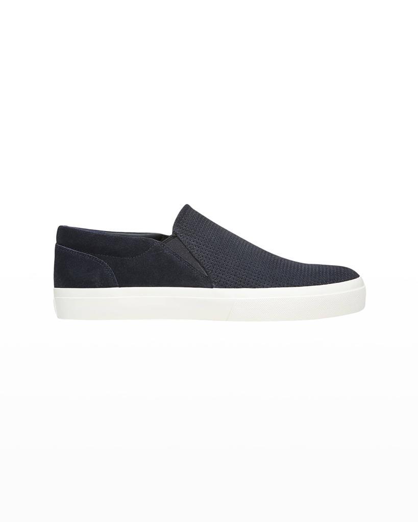 商品Vince|Men's Fletcher Perforated Suede Slip-On Sneakers,价格¥1471,第1张图片