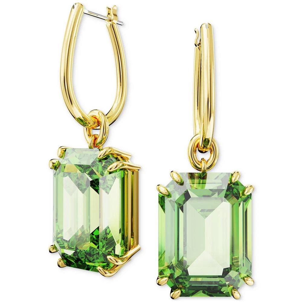 商品Swarovski|Gold-Tone Color Octagon Crystal Charm Hoop Earrings,价格¥1243,第1张图片