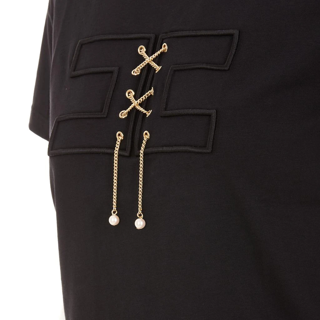 商品ELISABETTA FRANCHI|Elisabetta Franchi T-shirts and Polos Black,价格¥1030,第3张图片详细描述