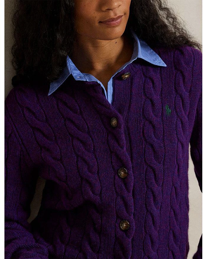 商品Ralph Lauren|Cable-Knit Wool-Cashmere Cardigan Sweater,价格¥1964,第4张图片详细描述