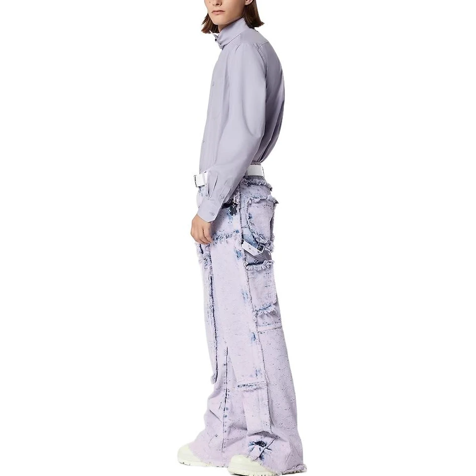 商品[国内直发] Louis Vuitton|SS23 流苏阔腿工装牛仔裤 男款 紫色,价格¥14499,第4张图片详细描述