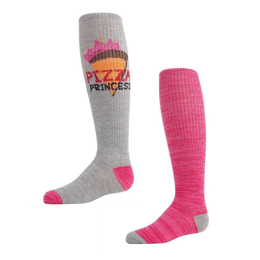 商品Memoi|2 Pairs Girl's Pizza Princess Knee High Socks,价格¥119,第1张图片