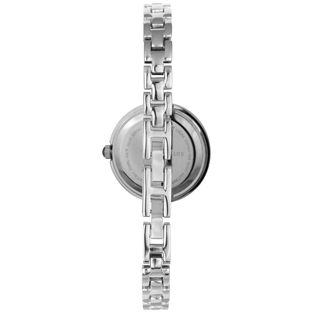 商品Charter Club|Women's Silver-Tone Mixed Metal Crystal Flower Bracelet Watch, 25mm, Created for Macy's,价格¥222,第3张图片详细描述