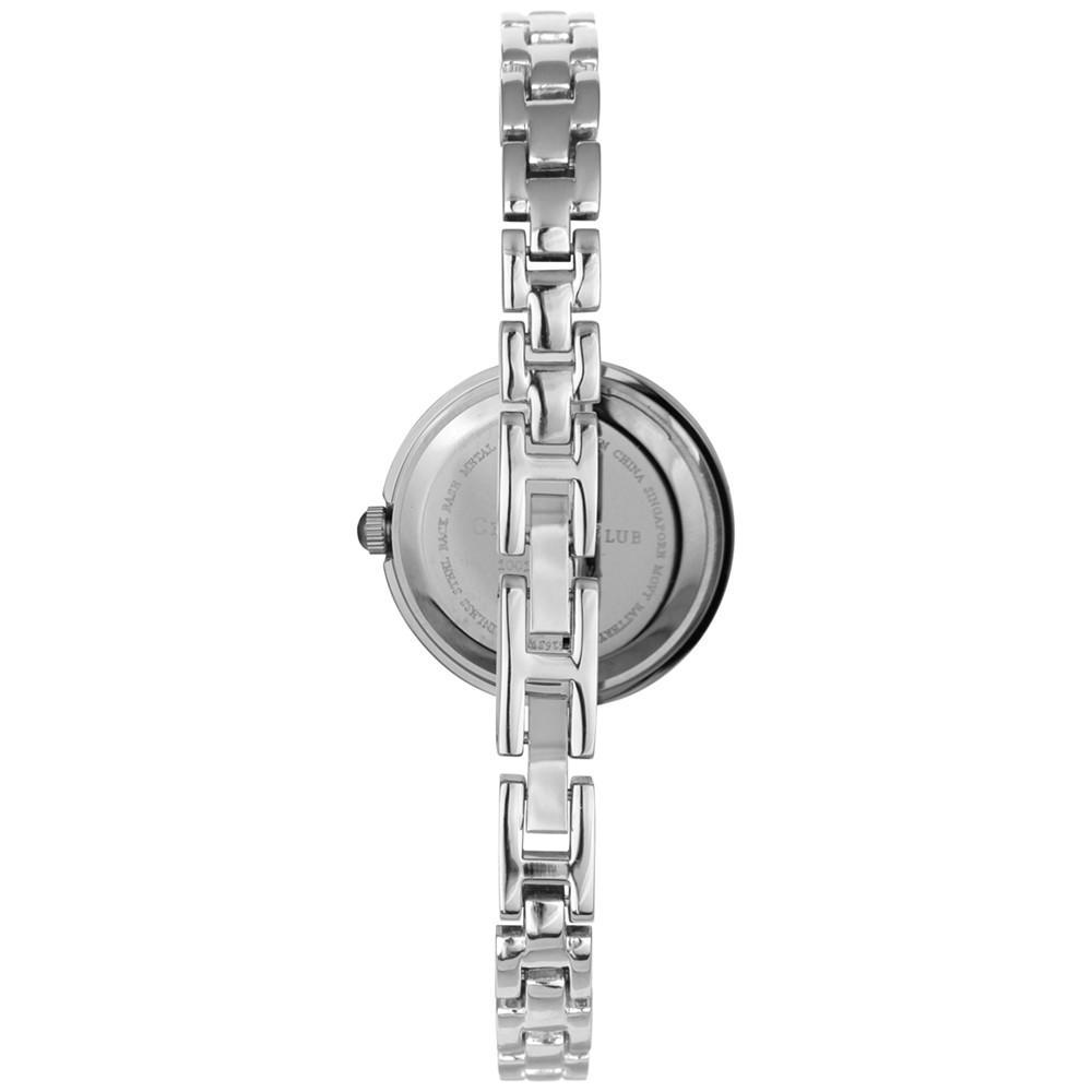 商品Charter Club|Women's Silver-Tone Mixed Metal Crystal Flower Bracelet Watch, 25mm, Created for Macy's,价格¥118,第5张图片详细描述