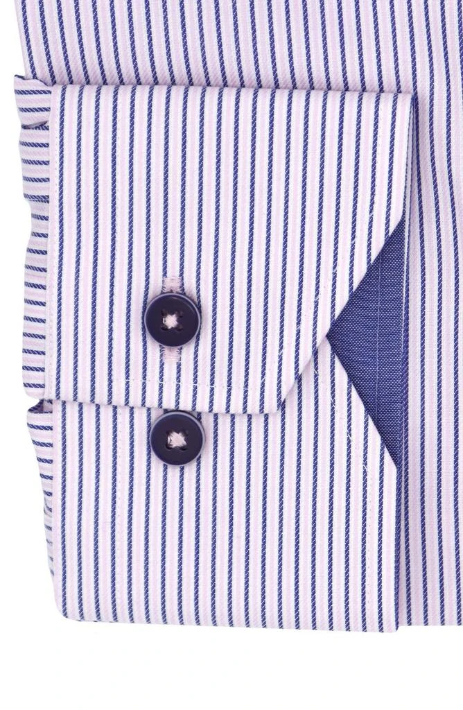 商品Lorenzo Uomo|Trim Fit Thin Stripe Dress Shirt,价格¥378,第3张图片详细描述