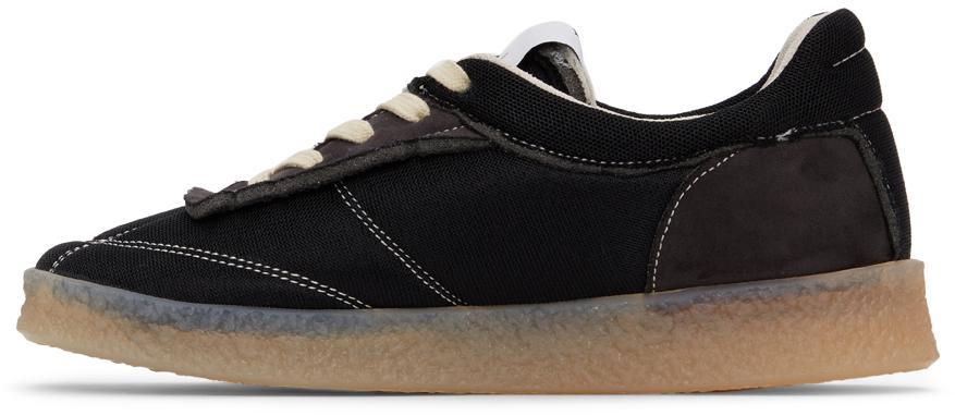 商品MAISON MARGIELA|Black Inside Out 6 Court Sneakers,价格¥2623,第5张图片详细描述