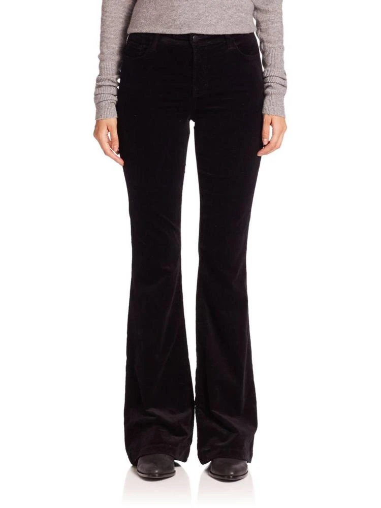 商品J Brand|Maria High-Rise Veveteen Flare Pants,价格¥921,第1张图片